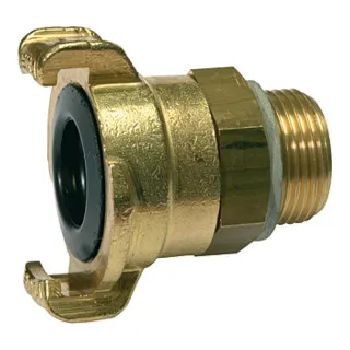 Riegler GEKA-Gewindestück, 360° drehbar, Messing blank, G 1/2 AG