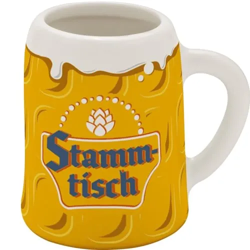 GRUSS & CO Schnapskrug mit Motiv Stamm | New Bone China, 5 cl, Mini-Krug mit Spruch | Lustiges Geschenk, Party, Männergeschenk | 73846