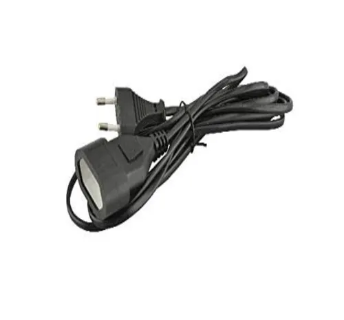 UNITEC Euro-Verlängerung Verlängerungskabel mit Stecker und Kupplung 3m schwarz