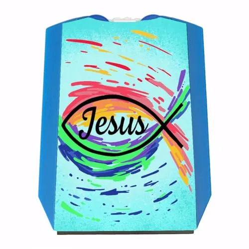 speecheese Jesus Fisch Parkscheibe Parkuhr mit Eiskratzer und StVO Zulassung für Christen Symbol des Christentums Glücksbringer Schutzpatron für das Auto