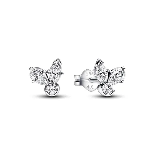 Pandora Funkelnde Herbarium Cluster Damen Ohrringe aus Sterlingsilber - Elegante Ohrstecker aus Sterlingsilber mit funkelndem Zirkonia, perfekt für jeden Anlass und ein ideales Geschenk für besondere Momente.