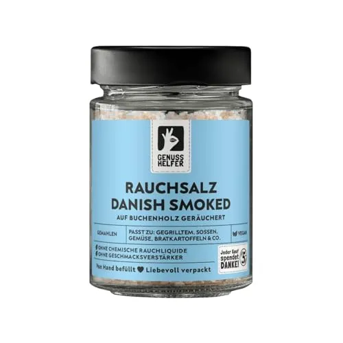 Bremer Gewürzhandel Rauchsalz Danish Smoked, dänisches Rauchsalz, Salz mit Raucharoma aus Dänemark, 180g im Glas