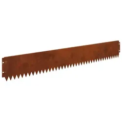 vidaXL Raseneinfassung 30 Stück 103 x 15 cm - Rostiger Stahl - Moderne Landschaftskante für Garten und Einfahrt, sorgt für klare Trennung zwischen Bereichen. Wetterbeständige Stahlkonstruktion, einfach zu installieren und flexibel einsetzbar – ideal für kreative Gestaltung im Freien.