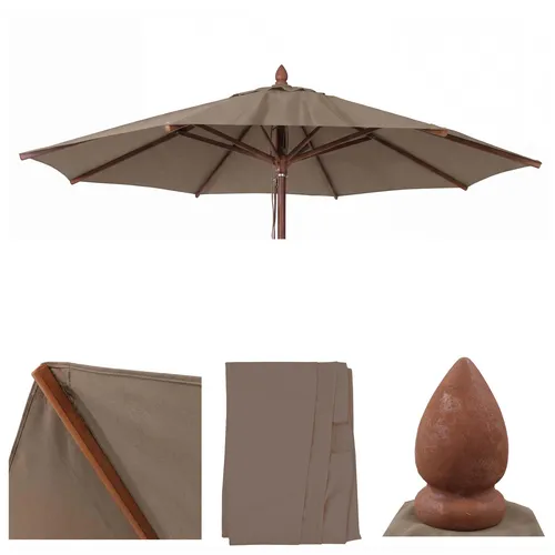 MCW Schirmbezug Taupe 300x300 cm für Sonnenschirme