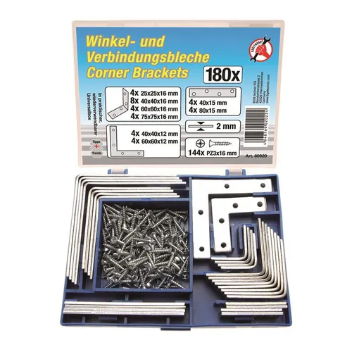BGS-80920 I Verbindungsblech-Satz, 180-tlg.
