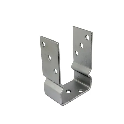 U-Pfostenträger 121 mm aufdübelbar mit Sicke Pfostenlasche mit Wulst GeZu Impex