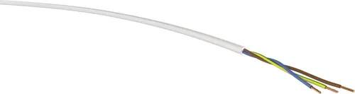 Elmat PVC Schlauchleitung H03VV-F 3G0,75 ws Ri.50, weiß, Ring, 50 m