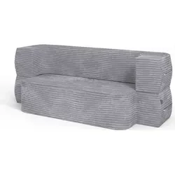 Vicco Sofa Lille Grau 190 cm mit Schlaffunktion