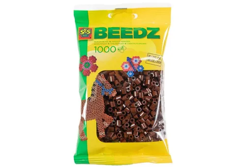 SES B004LV5OQE Bügelperlen für Kinder - Dunkelbraun, 1000 Stück, nicht giftig und ideal für kreative Projekte