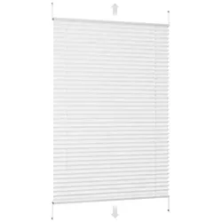 Sekey Plissee Sonnenschutzrollo ohne Bohren Verspannt Blickdicht Lichtschutz, blickdicht, Klemmfix, Verspannt Jalousie Rollos für Fenster / Tür weiß 75 cm x 200 cm