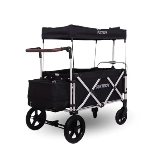 FUXTEC Bollerwagen faltbar FX-CTL900 Schwarz mit Dach von FUXTEC