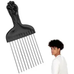 Afro Kamm Locken Kamm Metall Griff Styling Bart Kamm Afro Hair