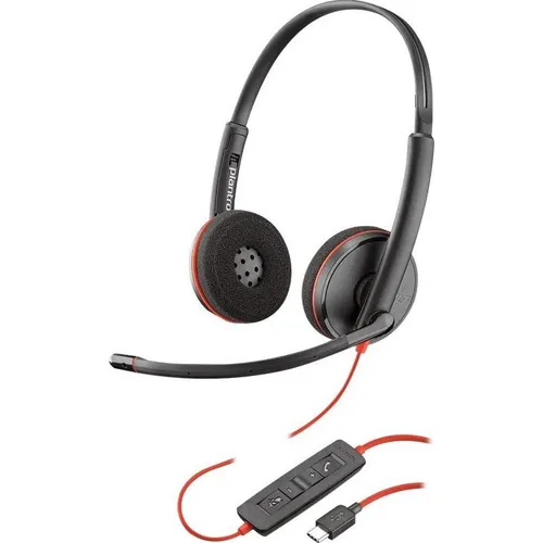 Plantronics Blackwire C3220 Headset in rot von Poly