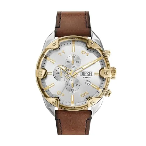 Diesel Watch DZ4665 - Stylische Herrenarmbanduhr - Armbanduhren für Herren mit 49 mm Edelstahlgehäuse, analogem Chronographen und wasserdicht bis 50 m – ideal für stilbewusste Männer.