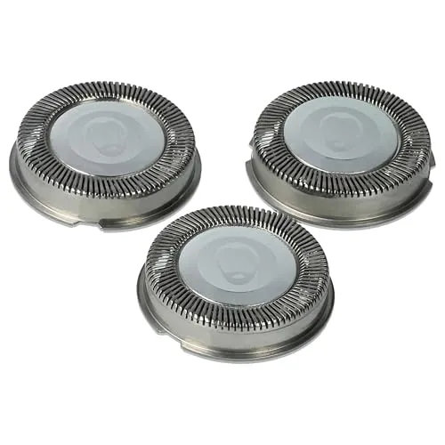 vhbw 3X Ersatz-Scherköpfe kompatibel mit Philips HQ3850, HQ386, HQ3865, HQ3870, HS702, HS703, HS704, HS706, HS708, HS715, HS755, HS765, HS800 Elektrorasierer, Silber