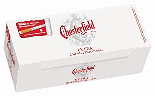 Beluga 1000 Chesterfield Red Extra® Filterhülsen, Natürlich, Zigarettenpapier