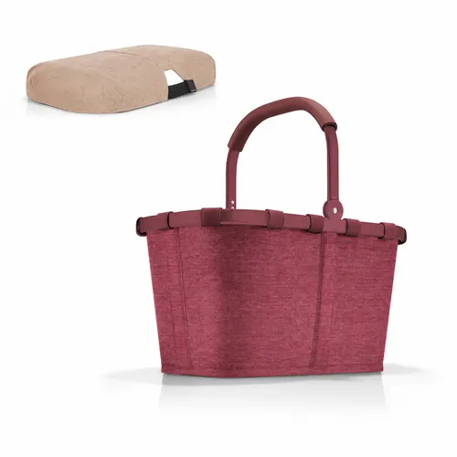 reisenthel Einkaufskorb carrybag frame twist maroon mit Wetterschutz