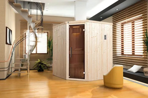 Weka Sauna KIRUNA 2 GT 230V 4,5 kW - Entspannen Sie in Ihrer eigenen Sauna - Saunen, Dampfbäder & Infrarot-Wärmekabinen, hochwertige Verarbeitung für ein luxuriöses Saunaerlebnis zu Hause