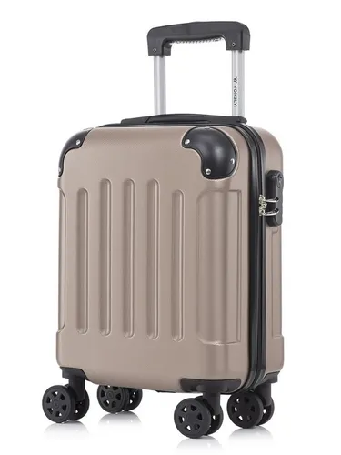 YONSLY Koffer Trolley Reisekoffer mit 4 Rollen – Beige in beige von YONSLY