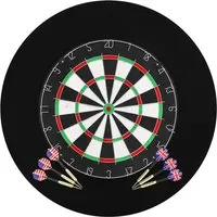 Produktbild Dartscheibe Set mit 6 Dartpfeilen und Surround, Profi Steeldart Board