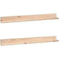 vidaXL Wandregale 2 Stk. aus massivem Kiefernholz 110x11x9 cm - Regale aus massivem Kiefernholz, ideal zur Präsentation von Dekorationen und zur Aufbewahrung von Bücher und Sammlerstücken. Verwandeln Sie Ihre Wände in stilvolle Designelemente!