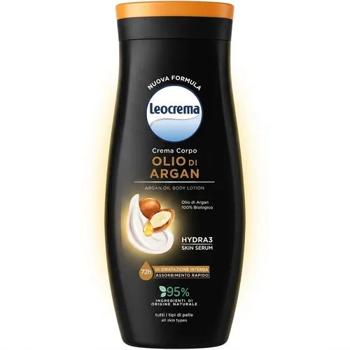 CREMA CORPO IDRATANTE ALL'OLIO DI ARGAN LEOCREMA 250 ML.
