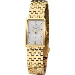 Regent Damen Analog Quarz Uhr 12290507 - Elegante Damen Armbanduhr mit goldenem Edelstahlgehäuse, Wasserdichtigkeit bis 5 bar und präzisem Quarz-Uhrwerk – ideal für jeden Anlass.