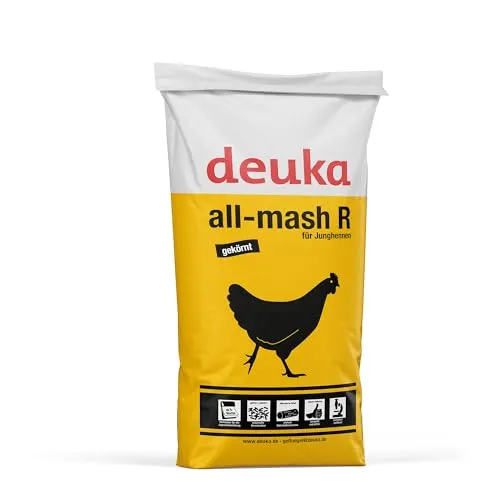 deuka all-mash R GEKÖRNT 25 kg - Optimales Futter für Junghennen und Legehennen - Geflügelhaltung: Hochwertiges Reifefutter ohne Coccidien, unterstützt das gesunde Wachstum und die Eiproduktion bei Hühnern.