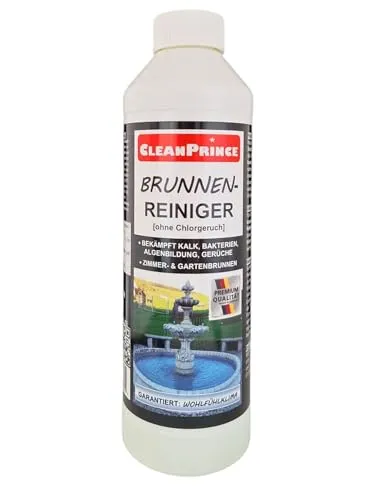 CleanPrince Brunnenrein 500 ml Wasserklärung Schlamm reinigen Brunnen Reiniger Reinigungsmittel reinigen Brunnenreiniger Brunnenklar Brunnenfresh Brunnensauber