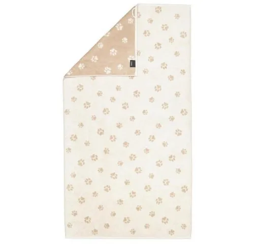 Cawoe Duschtuch We love dogs, Beige, 80x150 cm von Cawö