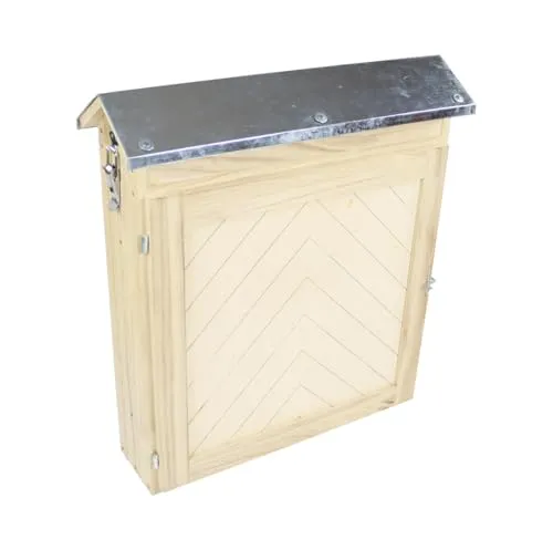 Zander Schaukasten aus Holz mit 2 Türen und Futtertrog - Werkzeuge & Zubehör zur Bienenzucht, ideal zur Beobachtung eines aktiven Bienenstocks und perfekt als Lernmittel für Schulen und Kindergärten.