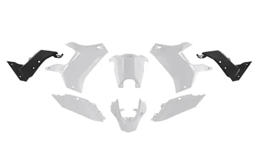 RTECH Kunststoff-Kit Verkleidungen kompatibel mit Yamaha Tenere 700 2019-2024 Set Racetech Weiß/Schwarz