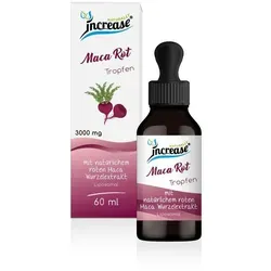 increase NATURALLY Liposomaler Maca Rot - 3000mg Tropfen, 60 ml - Pflanzliche Tropfen mit 3000 mg hochwertigem Maca Wurzelextrakt pro Tagesdosis. Ideal zur Unterstützung einer ausgewogenen Ernährung, einfach in Getränken zu verwenden.