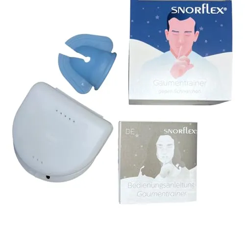 Snorflex Gaumfit Gaumentrainer gegen Schnarchen - Atmungshilfen & Nasenstrips – Effektives Training für die Gaumenmuskulatur in nur 30 Minuten täglich, um Schnarchgeräusche zu minimieren und erholsamen Schlaf zu fördern. Made in Germany.