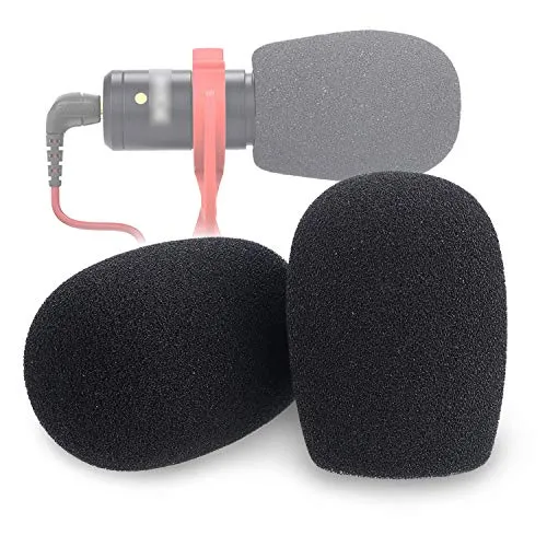 YOUSHARES VideoMicro Mikrofon Schaumstoff Windschutz Deadcat - Microphone Foam Windscreen Pop Filter für Rode VideoMic Me Me-L Kompaktes Mikrofon (2 PACK)