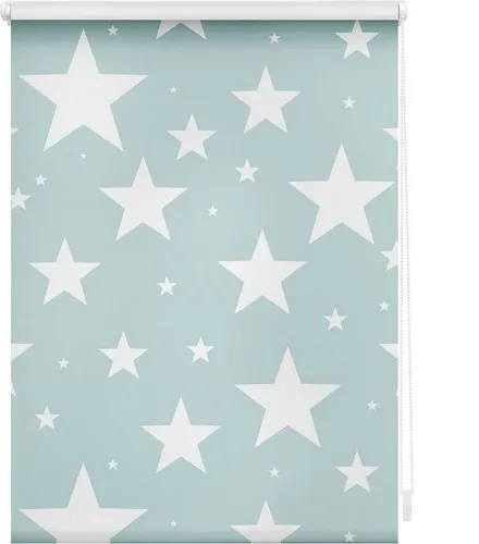 Seitenzugrollo Rollo Klemmfix mit Sternen - LICHTBLICK ORIGINAL - Seitenzugrollo ohne Bohren, blickdicht und mit hochwertigem Digitaldruck. Ideal für Kinderzimmer, sorgt für Gemütlichkeit und ist leicht montierbar!