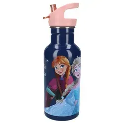 Disney Frozen II 500 ml Wasserflasche – Kinderflasche mit Griff & Strohhalm