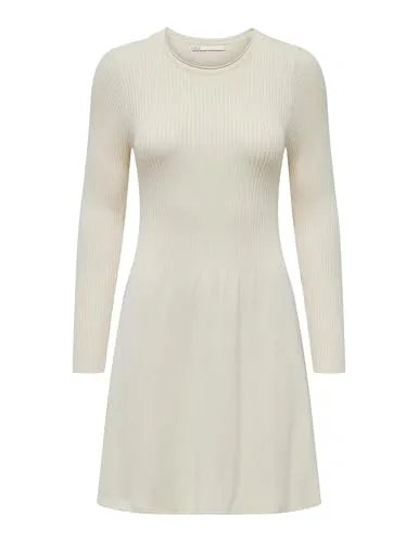 ONLALMA L/S O-Neck Dress KNT NOOS - Elegantes Freizeitkleid für Damen mit O-Ausschnitt und langen Ärmeln, perfekt für jede Gelegenheit und angenehm im Tragekomfort.