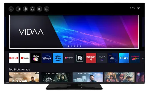 Toshiba 65UV3463DAW LCD-LED Fernseher 65 Zoll - Fernseher mit 4K Ultra HD, VIDAA Smart TV und Dolby Vision HDR für beeindruckende Bildqualität und zahlreiche Streaming-Apps.