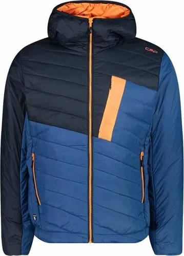 CMP MAN Jacket FIX Hood bluestone (N825) 50 - Funktionsjacke mit wasserabweisender, atmungsaktiver Hybridkonstruktion und recycelter PrimaLoft-Isolation für optimalen Komfort bei kaltem Wetter. Ideal für Skitouren und kompakt verstaubar.