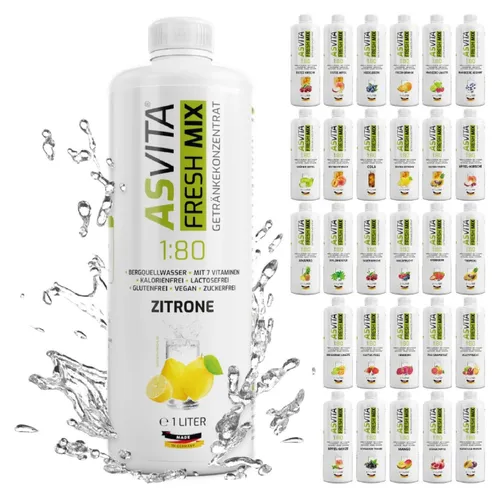 AsVita Fresh Mix 1:80 - verschiedene Sorten - ab 1 Liter Flasche - Cola
