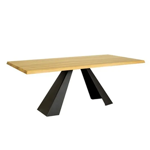 Esstisch Massivholz 240x100cm – Modern und Platzsparend - Moderner Esstisch aus massivem Holz in Eiche/Schwarz. Ideal für bis zu 12 Personen, perfekt für gesellige Abende im Esszimmer. Maße: 240x100x75 cm, einfache Montage.