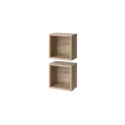 Vicco Hängeschrank Senyo, Sonoma – 2er Set - Hängeschränke im skandinavischen Stil, aus massiver Eiche, bieten eleganten Stauraum für Ihr Badezimmer. Perfekt kombinierbar mit anderen Senyo-Produkten.
