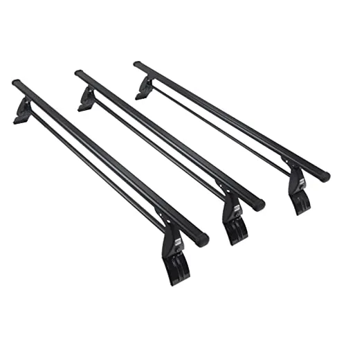 Dachträger für VW Transporter T4 1991-2003 - Dachträger & Querstangen, fahrzeugspezifischer Stahlträger mit 3 Tragrohren und 75 kg Traglast, inklusive Montageelementen und Diebstahlschutz.