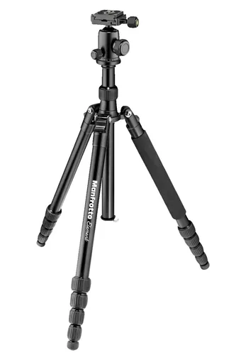 Manfrotto Element MKELES5BK-BH Stativ - Leichtes Aluminium-Stativ mit 5 Segmenten, ideal für Reisefotografie und vielseitige Einsatzmöglichkeiten.