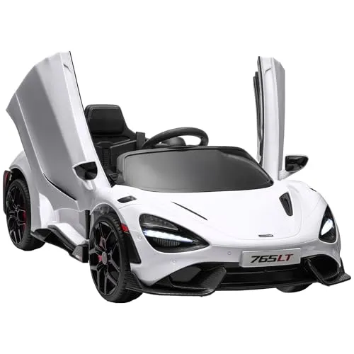 AIYAPLAY Kinder Elektroauto 12 V McLaren 765LT - Elektrofahrzeuge mit authentischem McLaren Design, Flügeltüren und sanftem Start für sicheres Fahren. Perfekt für Kinder von 3-6 Jahren!