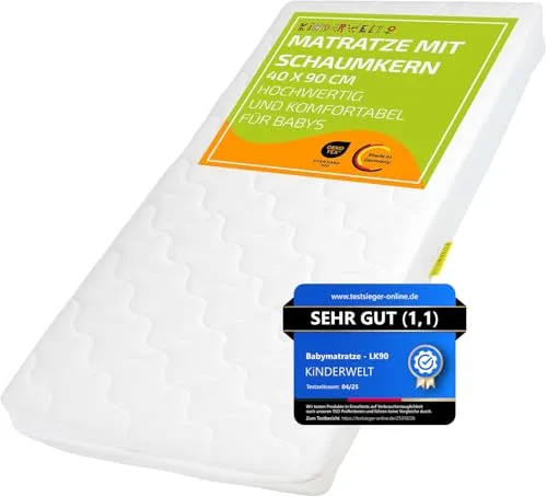 KiNDERWELT Babymatratze 40 x 90 cm