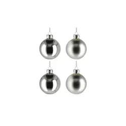 Weihnachtsbaumkugel  10er-Set   , silber , Glas,Aluminium Ø: 6