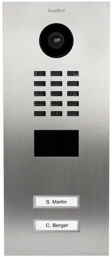 DoorBird D2102V IP-Video-Türsprechanlage - Türsprechanlage mit HD-Videoübertragung, ermöglicht Kommunikation und Türöffnung von überall per Smartphone – die smarte Lösung für Ihr Zuhause!