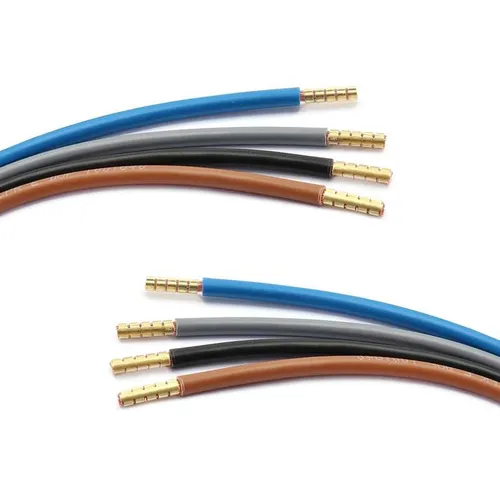 Verdrahtungssatz, 16mm², 36cm, braun/schwarz/grau/blau, beidseitig Aderendhülsen